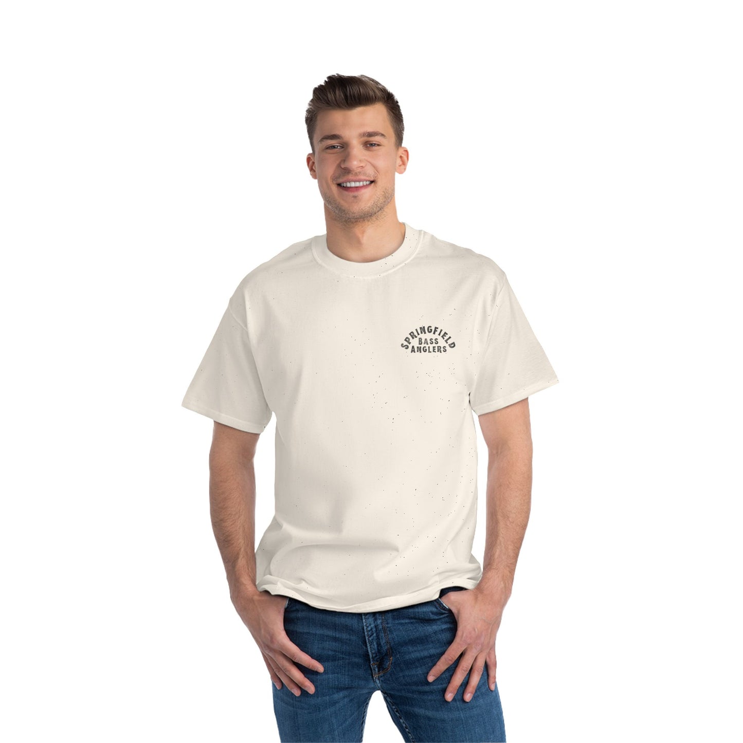 Springfield Bass Anglers T-Shirt - Hanes Patriotic Bass Fishing T-Shirt – American Flag Watercolor Fish Tee