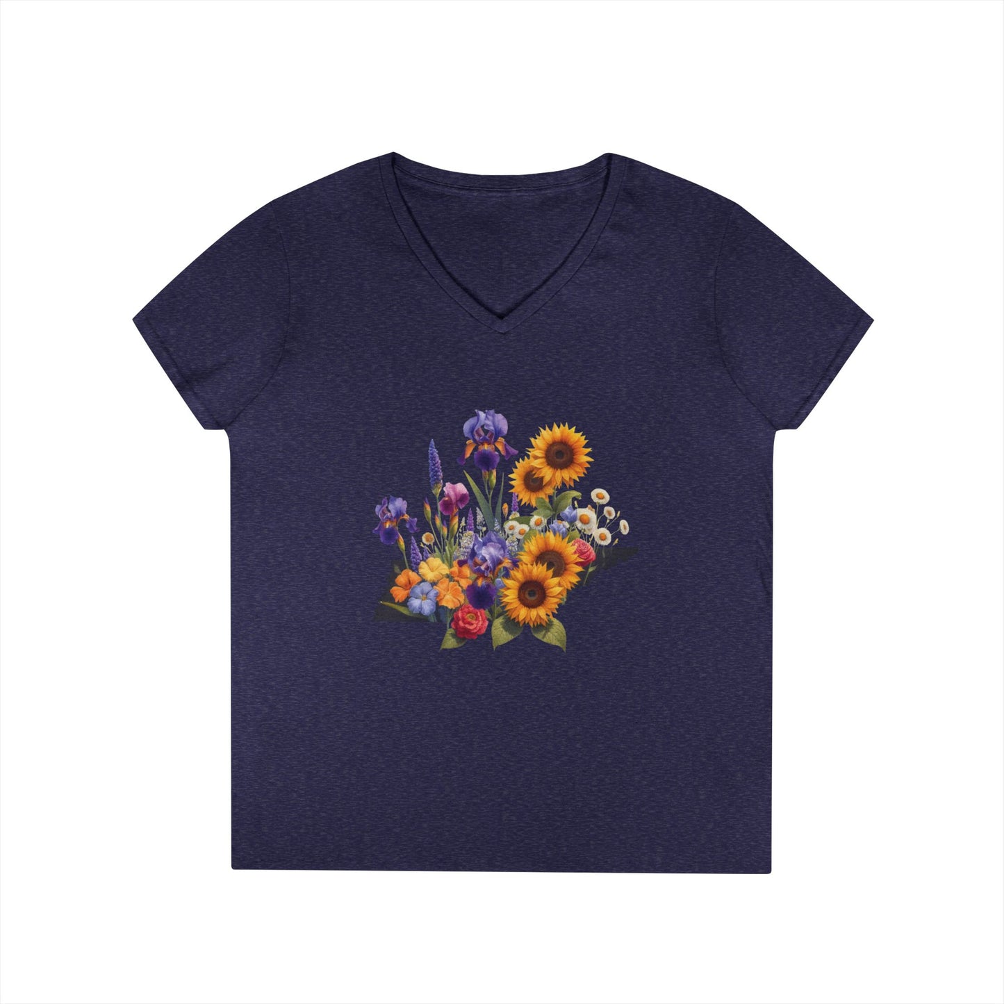 Tennessee Wildflowers State Outline Graphic Tee Gildan 5000L Women’s T-Shirt