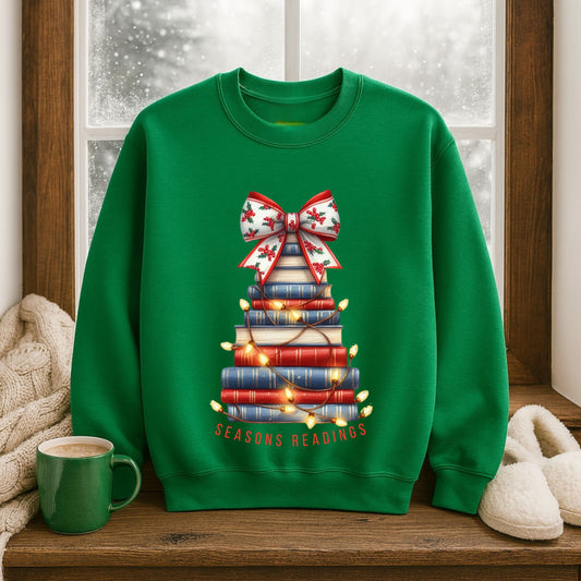 Seasons Readings Sweatshirt | Christmas Book Lover Gift | Cozy Holiday Reading Sweatshirt