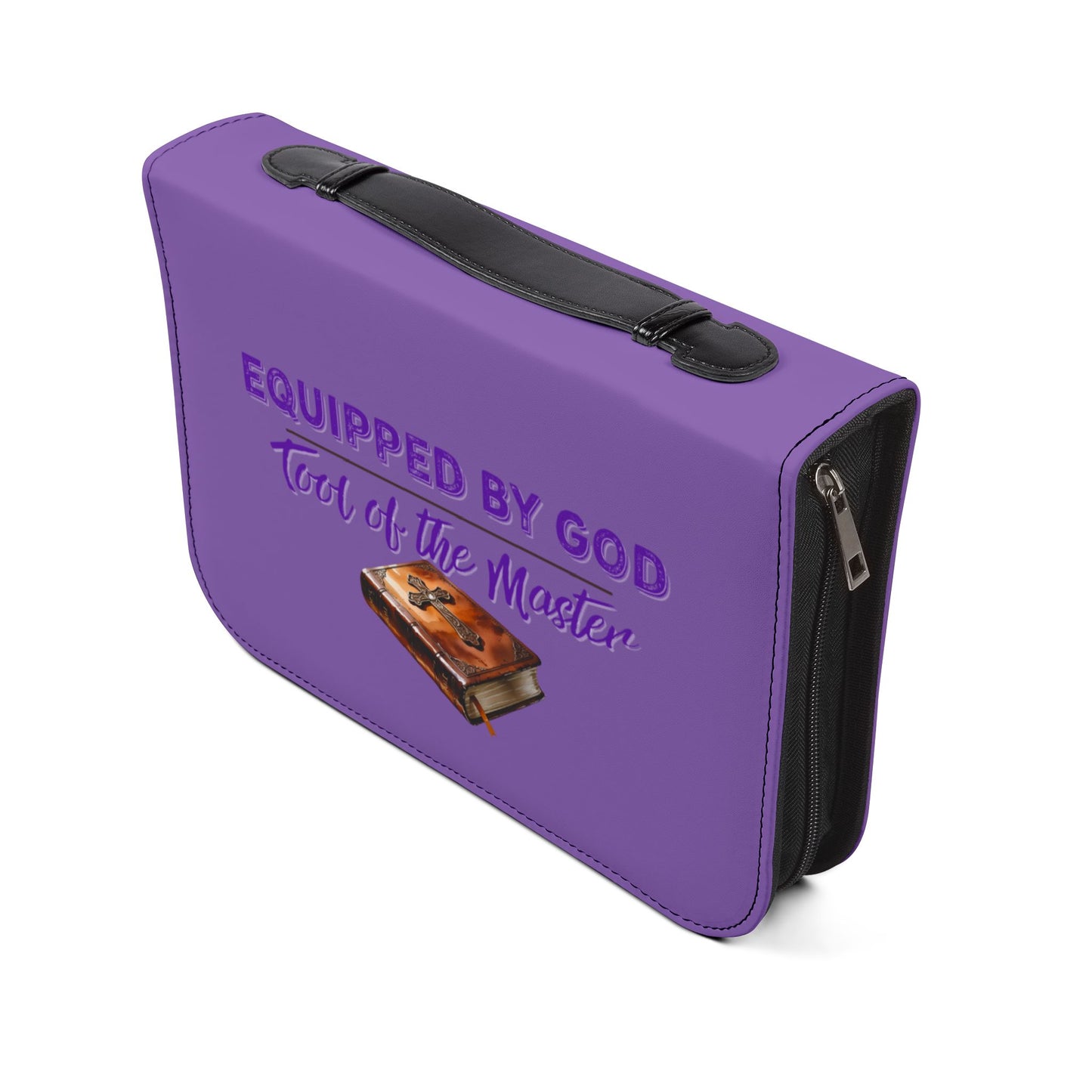 Christian Bible Cover – “Equipped by God” & “Different Tools, One Purpose” Scripture Case (1 Corinthians 12:5)