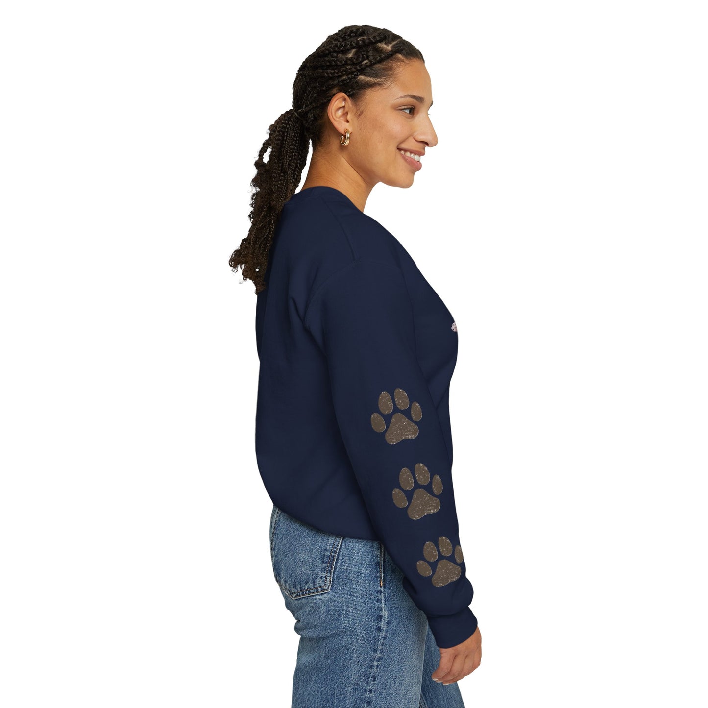 Talk to the Paw Sweatshirt | Funny Dog Lover Hoodie with Paw Print Sleeves