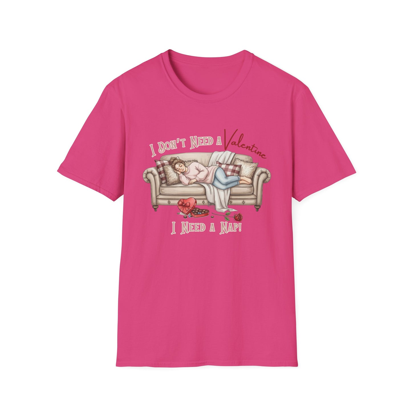 I Don’t Need a Valentine I Need a Nap Shirt | Funny Valentine Tee | Cozy Anti Valentine Shirt | Gildan Graphic Tee