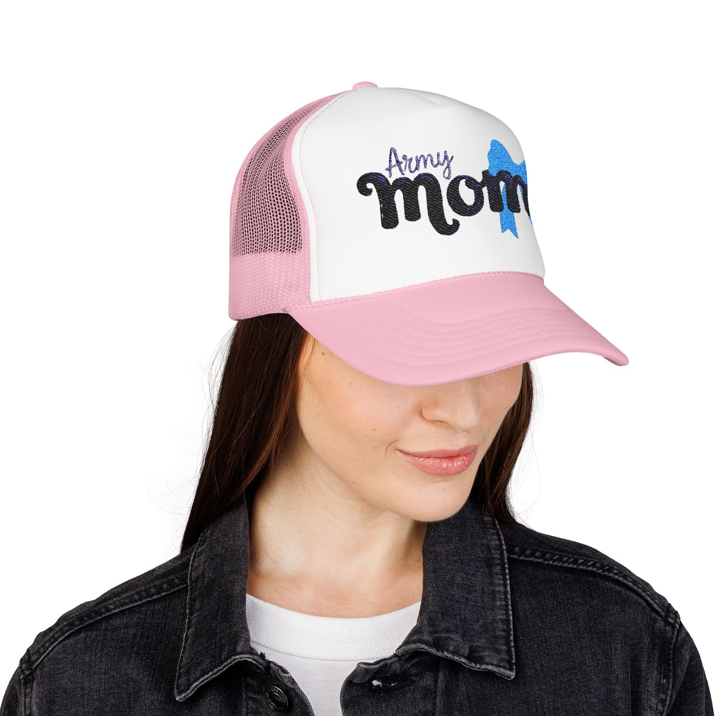 Army Mom Foam Trucker Hat (Embroidered) - Stylish Headwear for Special Occasions, Gift for Mother's Day, Veterans Day, Patriotic [...]