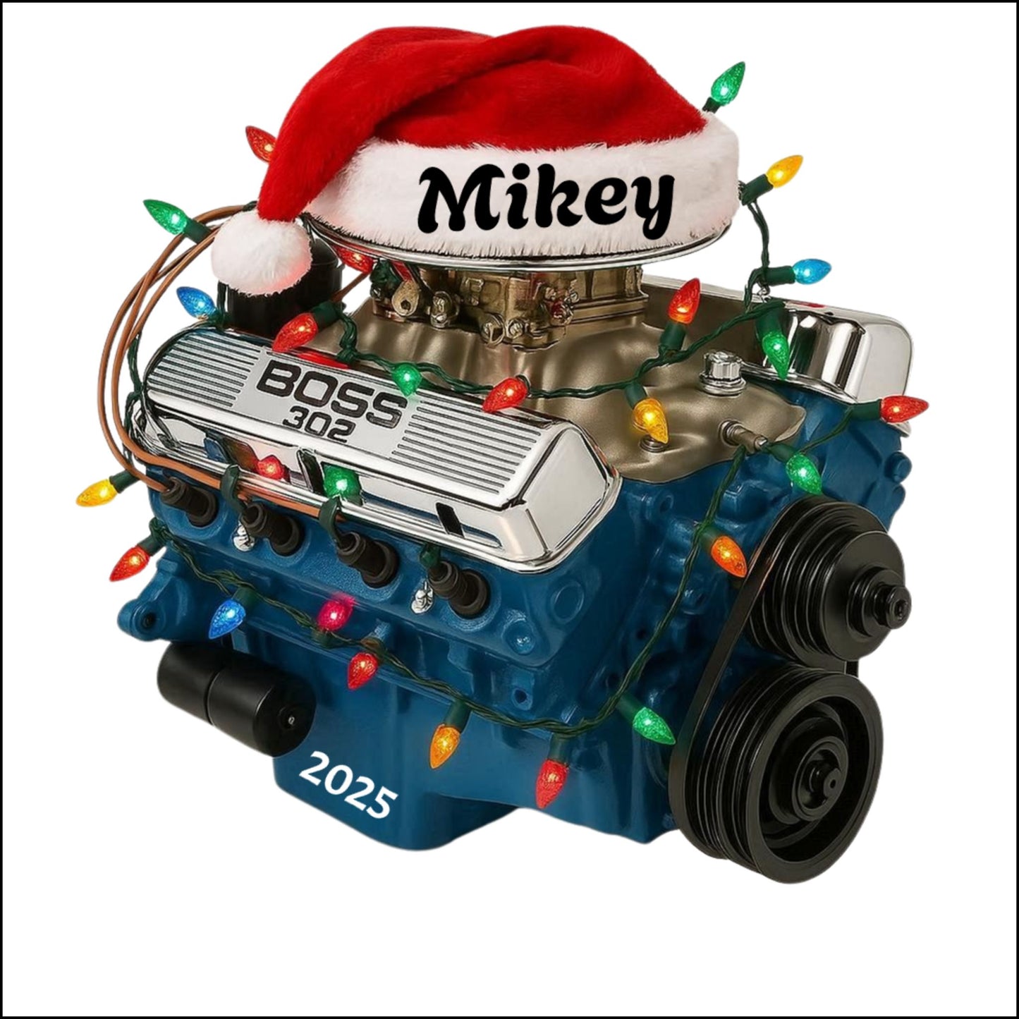 Personalized Ford Boss 302 Engine Christmas Ornament – Custom Acrylic Car Lover Gift 2025