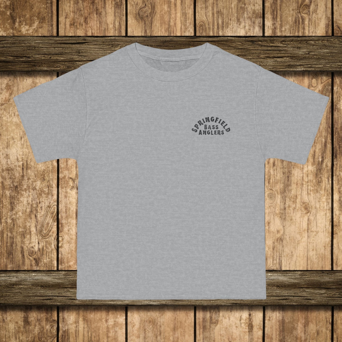 Springfield Bass Anglers T-Shirt - Hanes Patriotic Bass Fishing T-Shirt – American Flag Watercolor Fish Tee