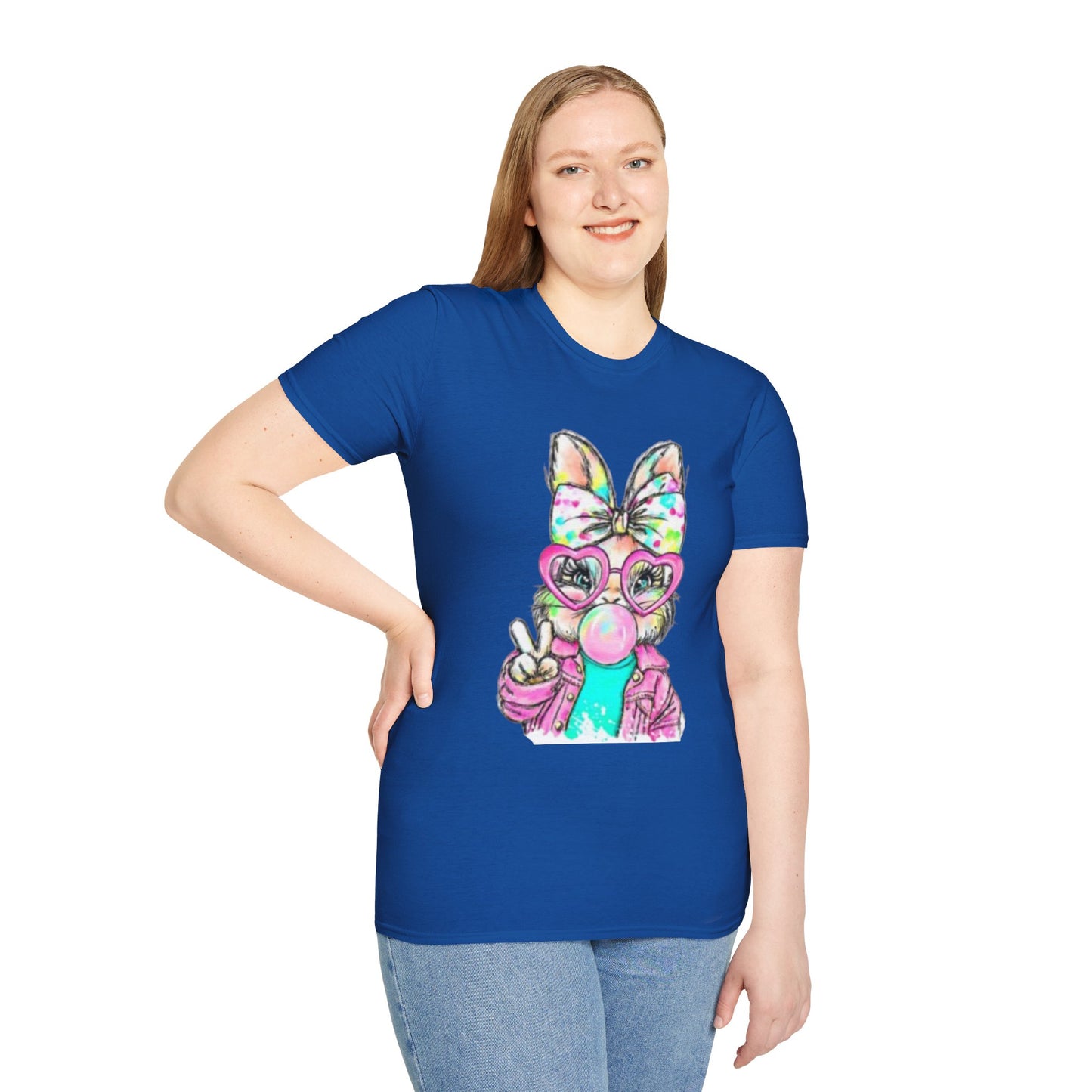 Bubblegum Bunny Easter Shirt | Cute Pastel Bunny Graphic Tee