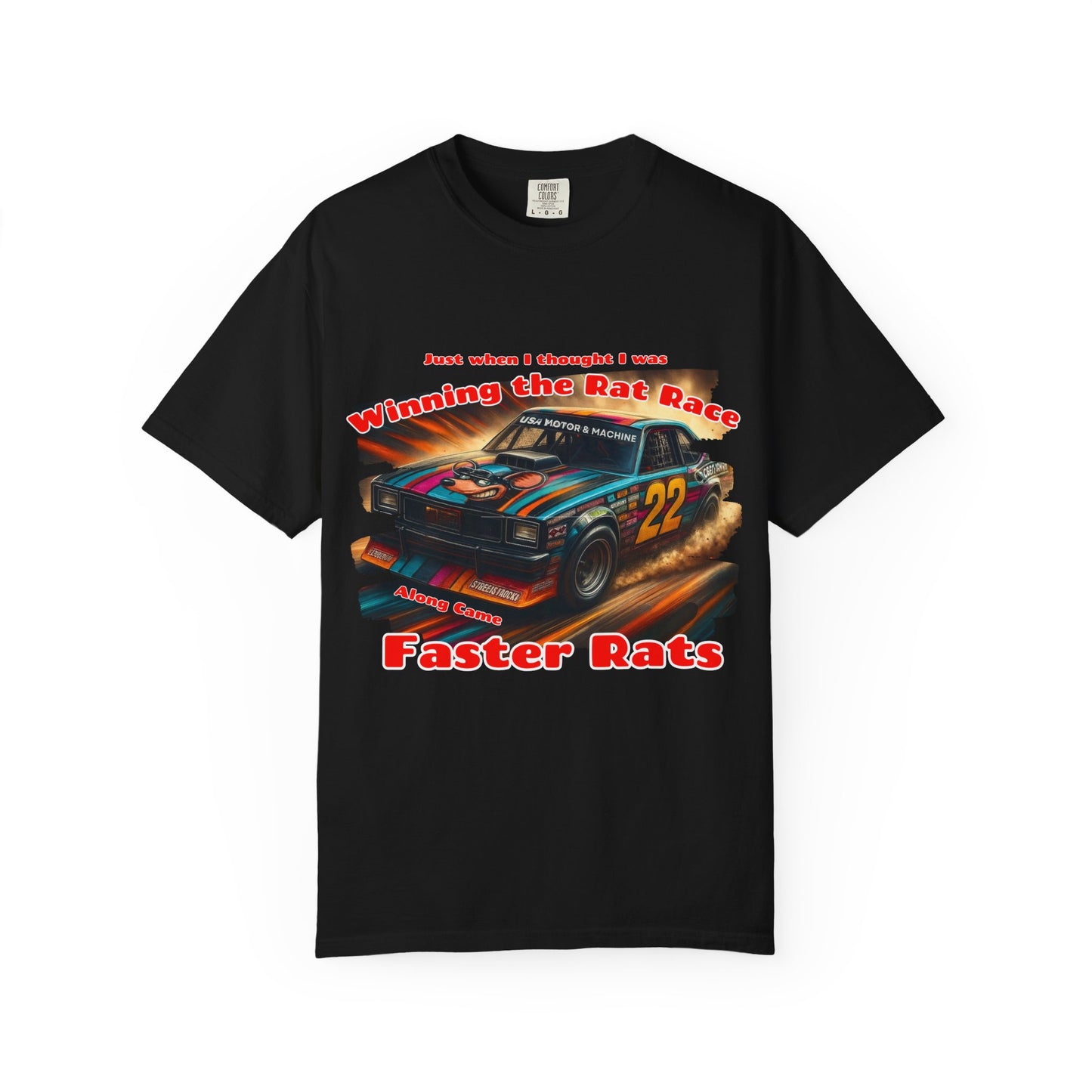Faster Rats Racing T-Shirt | Vintage Car Tee, Unisex Gift, Racing Theme Apparel, Casual Wear, Motorsport Lover's Shirt