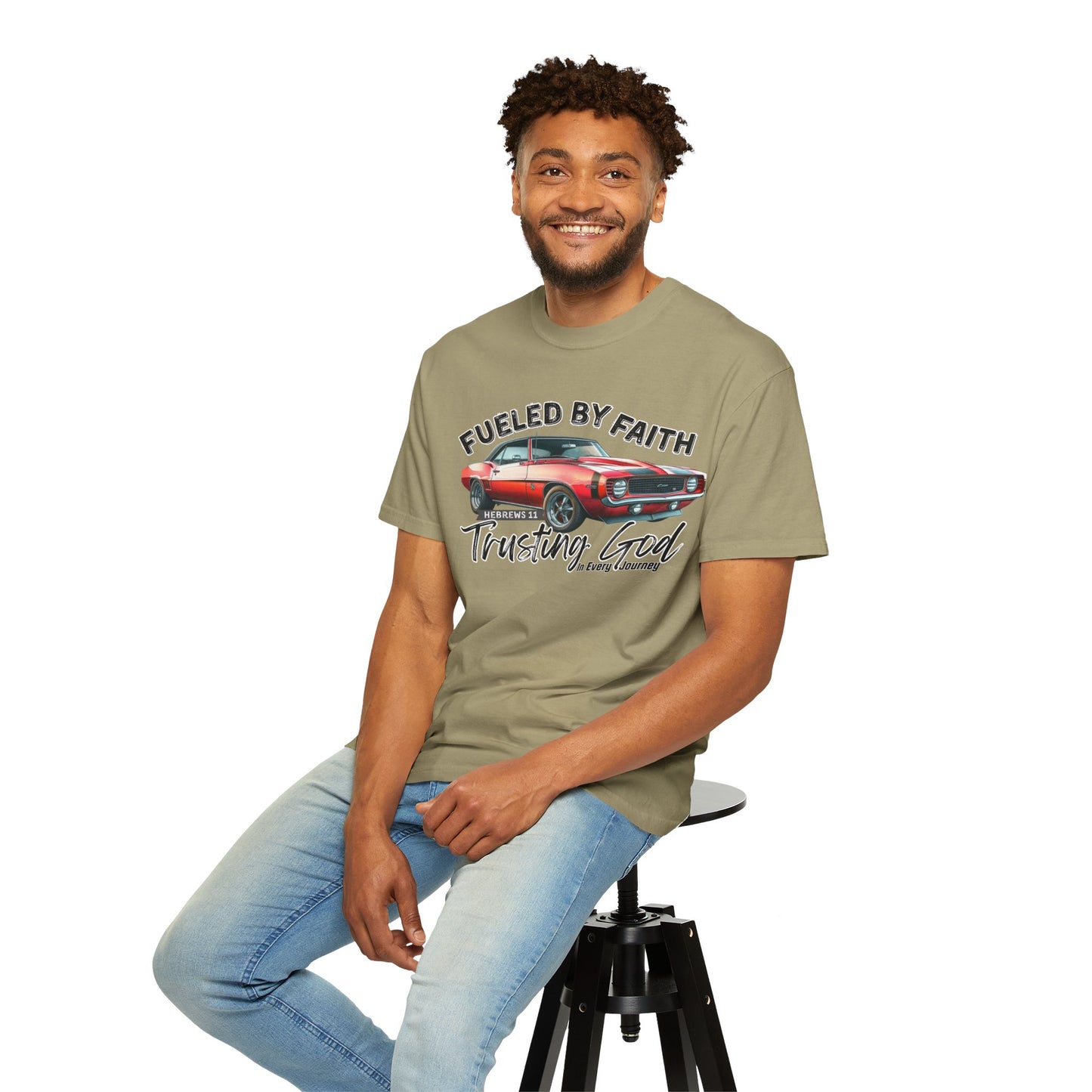 Fueled by Faith Camaro T-Shirt Trusting God | Hebrews 11 | Comfort Colors®