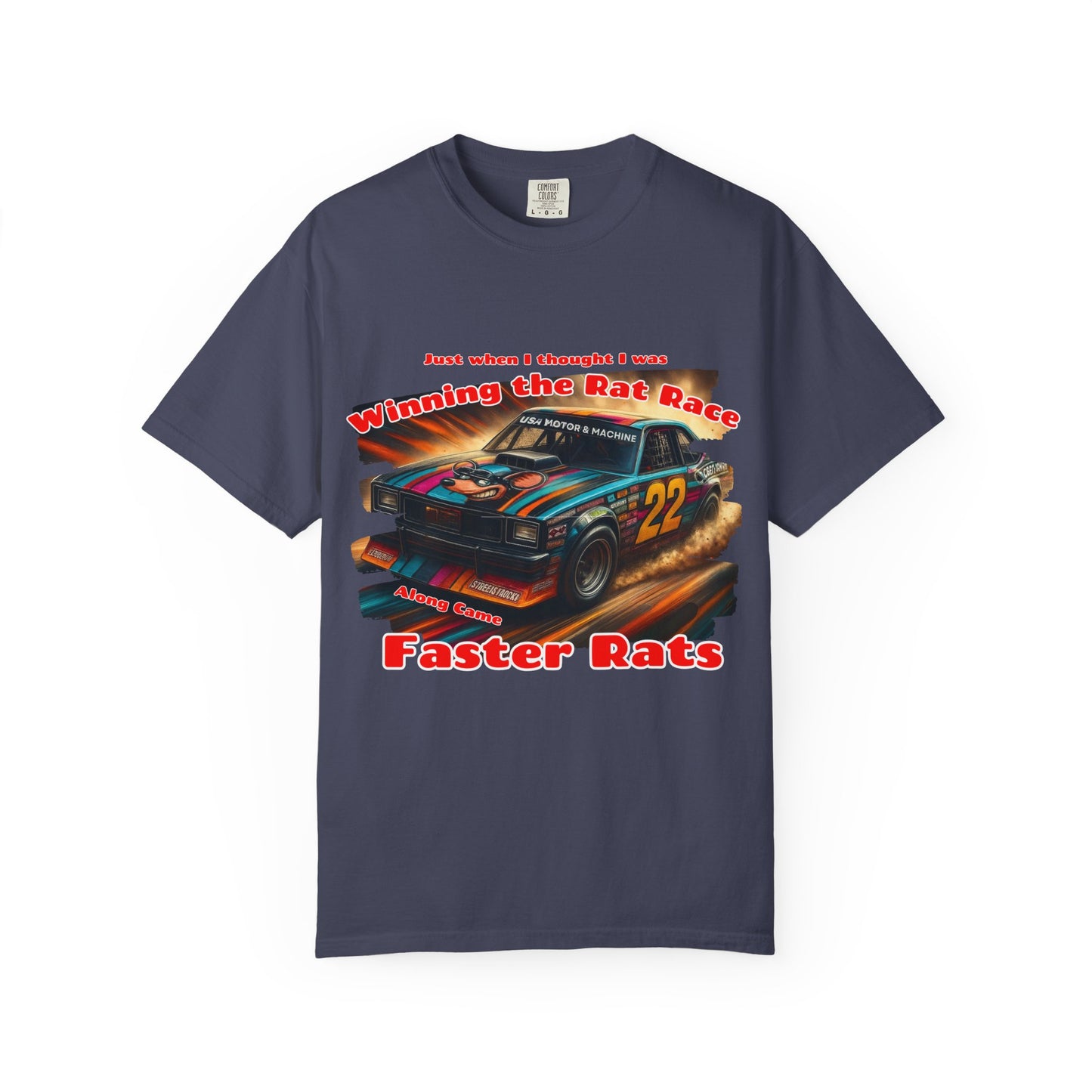Faster Rats Racing T-Shirt | Vintage Car Tee, Unisex Gift, Racing Theme Apparel, Casual Wear, Motorsport Lover's Shirt