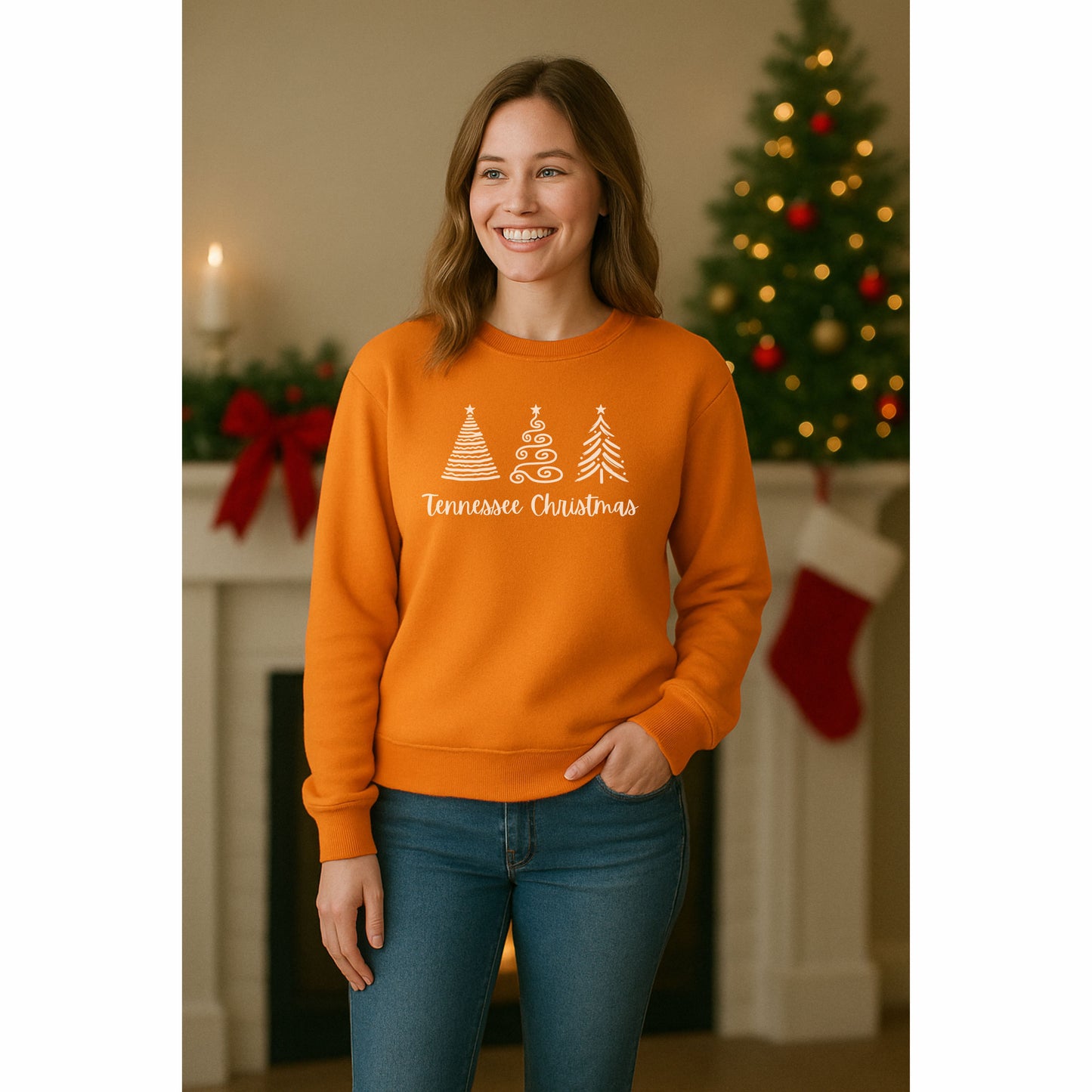 Tennessee Christmas Sweatshirt | Cozy Holiday Gildan 18000 Pullover