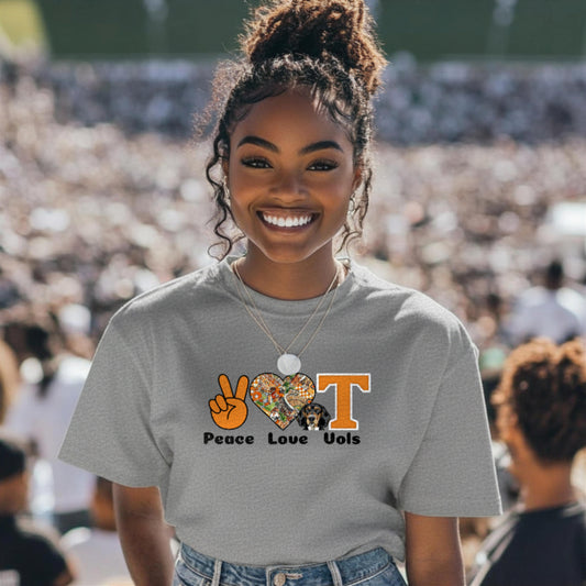 Peace Love Vols T-Shirt – Tennessee Volunteers Fan Tee