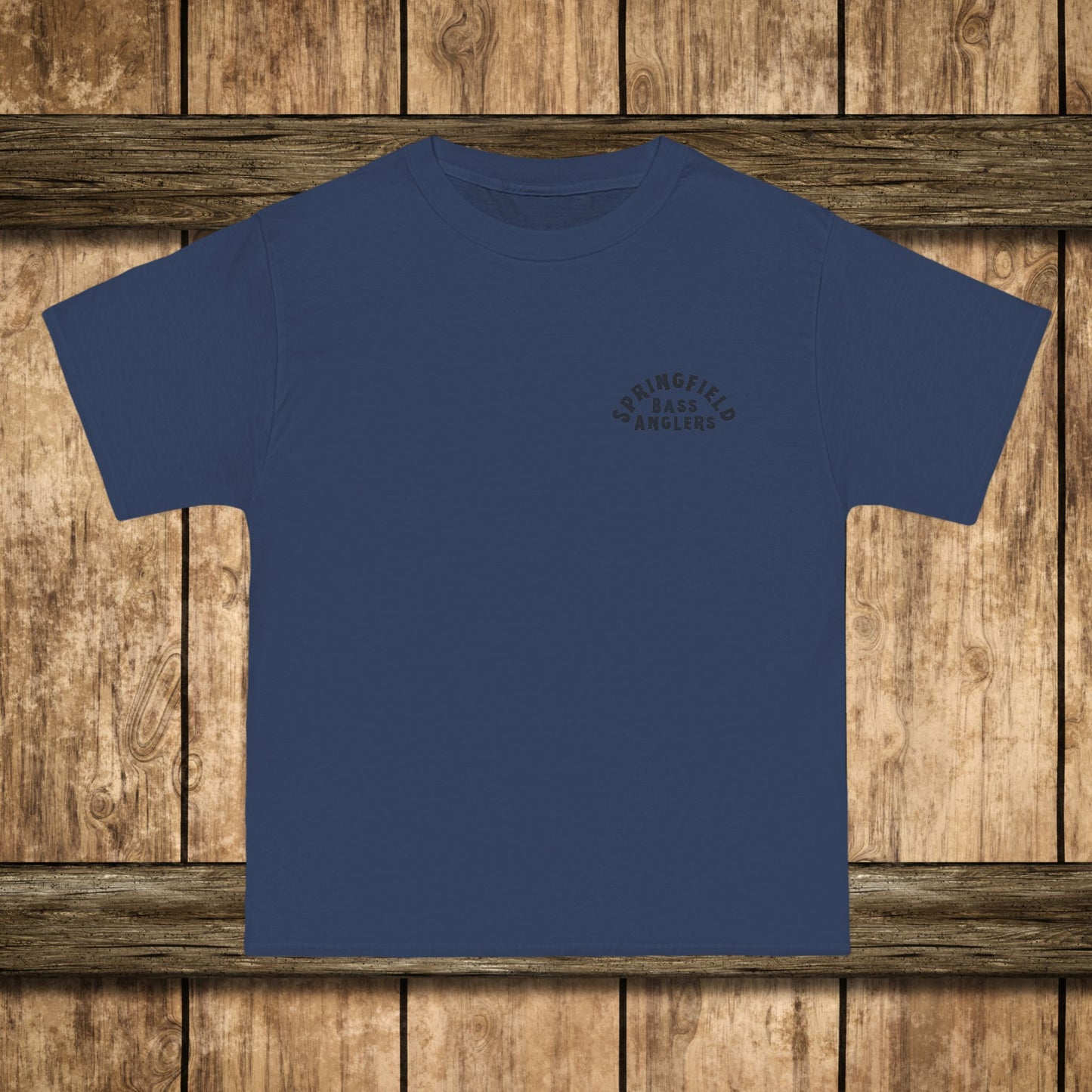 Springfield Bass Anglers T-Shirt - Hanes Patriotic Bass Fishing T-Shirt – American Flag Watercolor Fish Tee