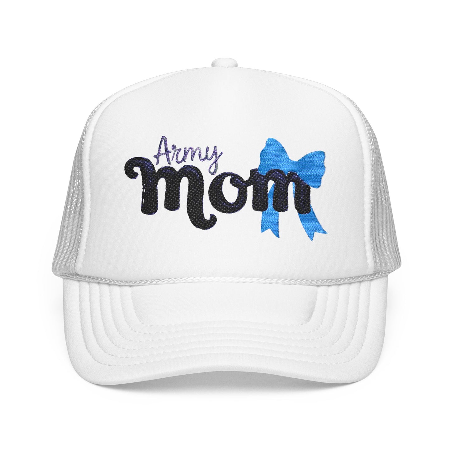 Army Mom Foam Trucker Hat (Embroidered) - Stylish Headwear for Special Occasions, Gift for Mother's Day, Veterans Day, Patriotic [...]