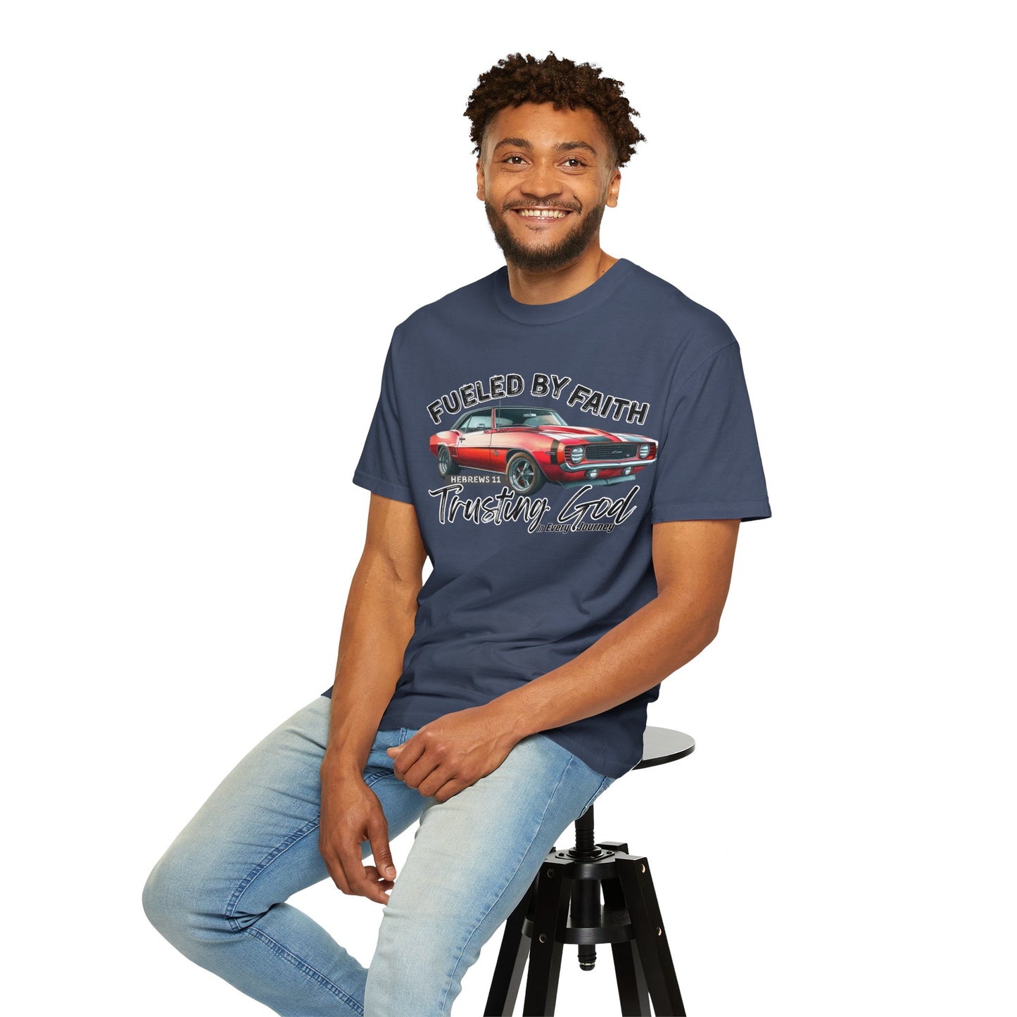 Fueled by Faith Camaro T-Shirt Trusting God | Hebrews 11 | Comfort Colors®