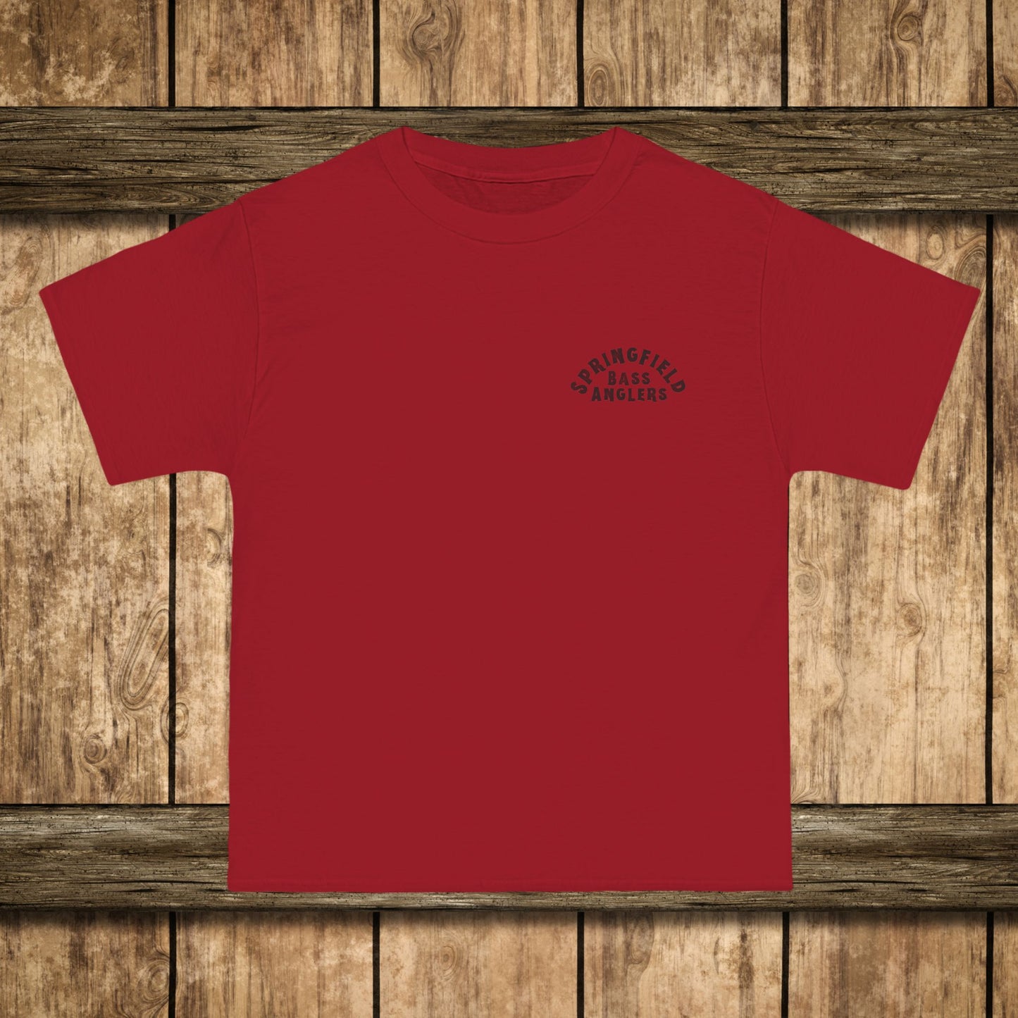 Springfield Bass Anglers T-Shirt - Hanes Patriotic Bass Fishing T-Shirt – American Flag Watercolor Fish Tee