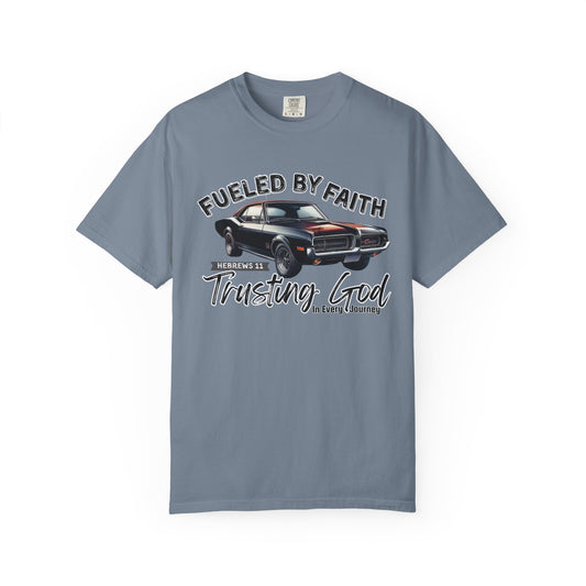Fueled by Faith Mercury Cougar T-Shirt Trusting God | Hebrews 11 | Comfort Colors®