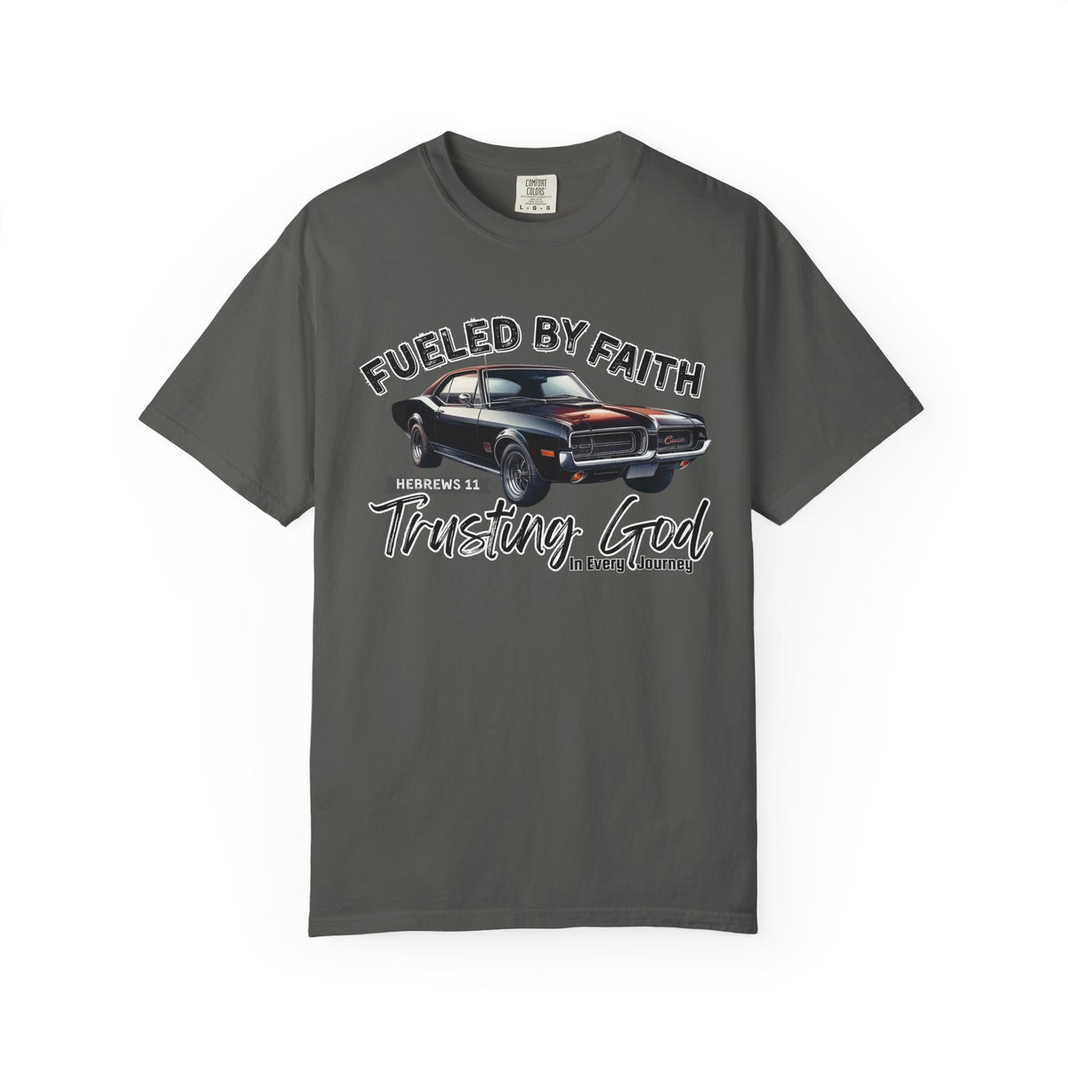 Fueled by Faith Mercury Cougar T-Shirt Trusting God | Hebrews 11 | Comfort Colors®