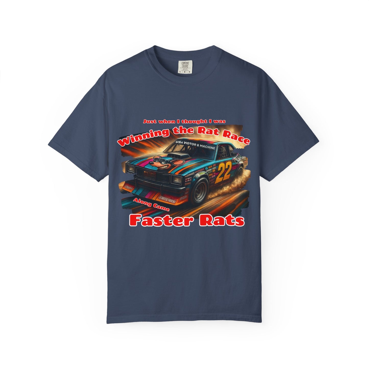 Faster Rats Racing T-Shirt | Vintage Car Tee, Unisex Gift, Racing Theme Apparel, Casual Wear, Motorsport Lover's Shirt