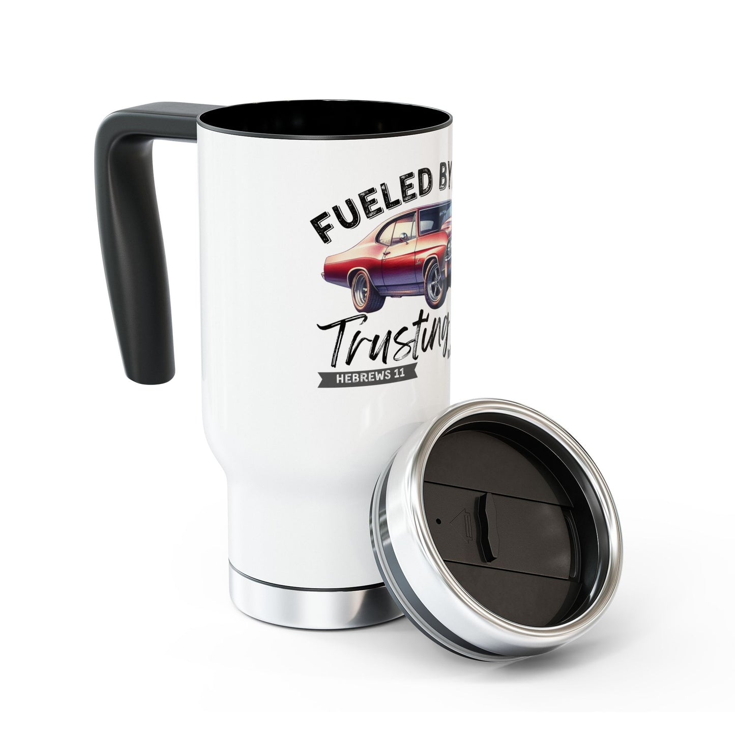 Faith Chevelle 14 oz Stainless Steel Travel Mug Hebrews 11 Christian Car Tumbler | Trusting God