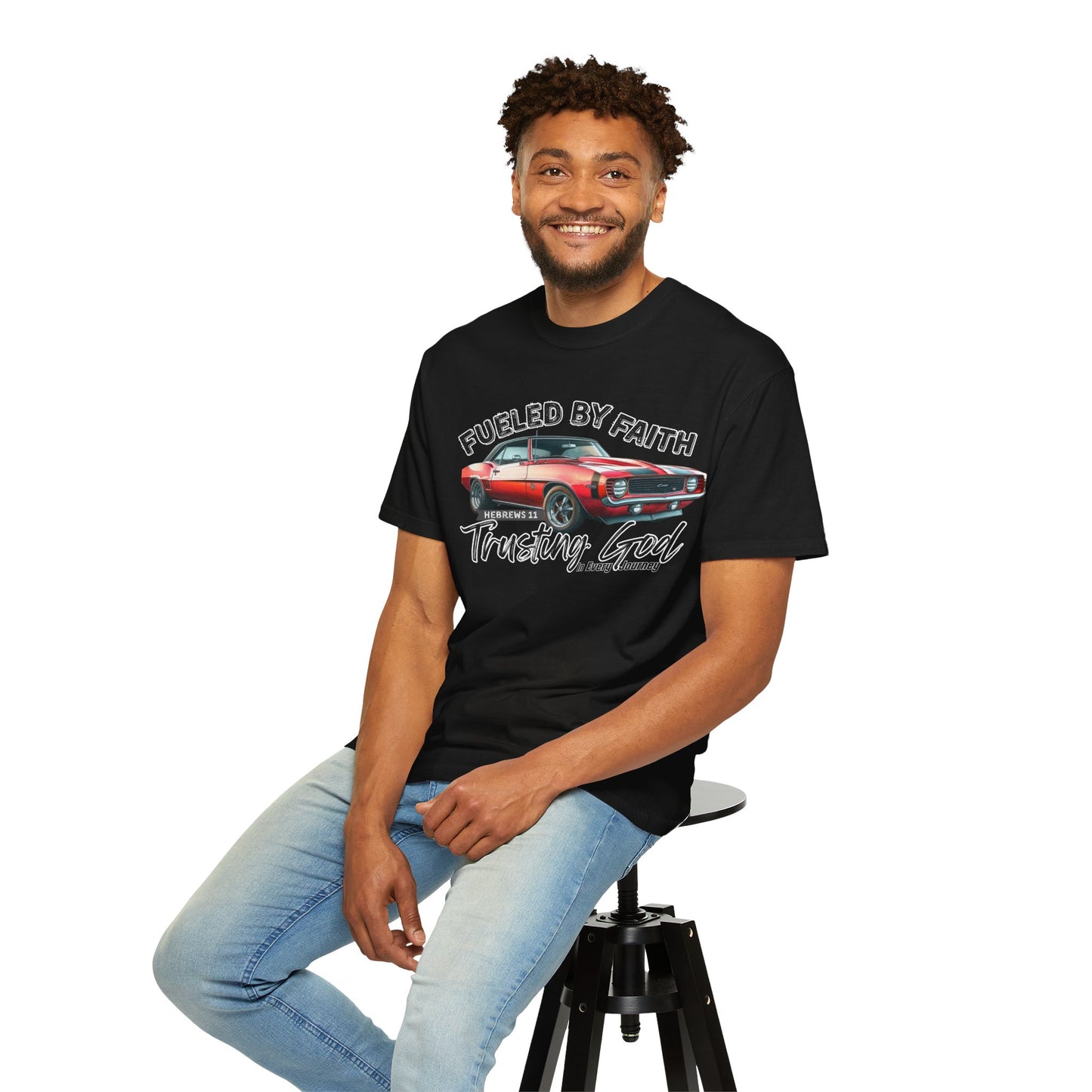 Fueled by Faith Camaro T-Shirt Trusting God | Hebrews 11 | Comfort Colors®