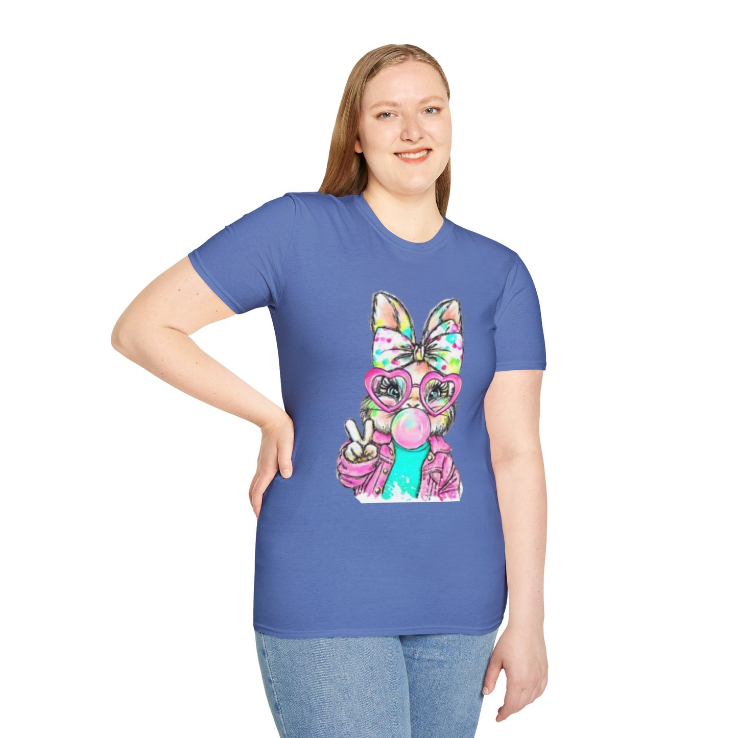Bubblegum Bunny Easter Shirt | Cute Pastel Bunny Graphic Tee