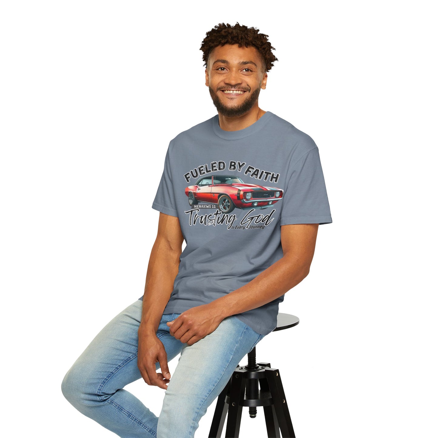 Fueled by Faith Camaro T-Shirt Trusting God | Hebrews 11 | Comfort Colors®