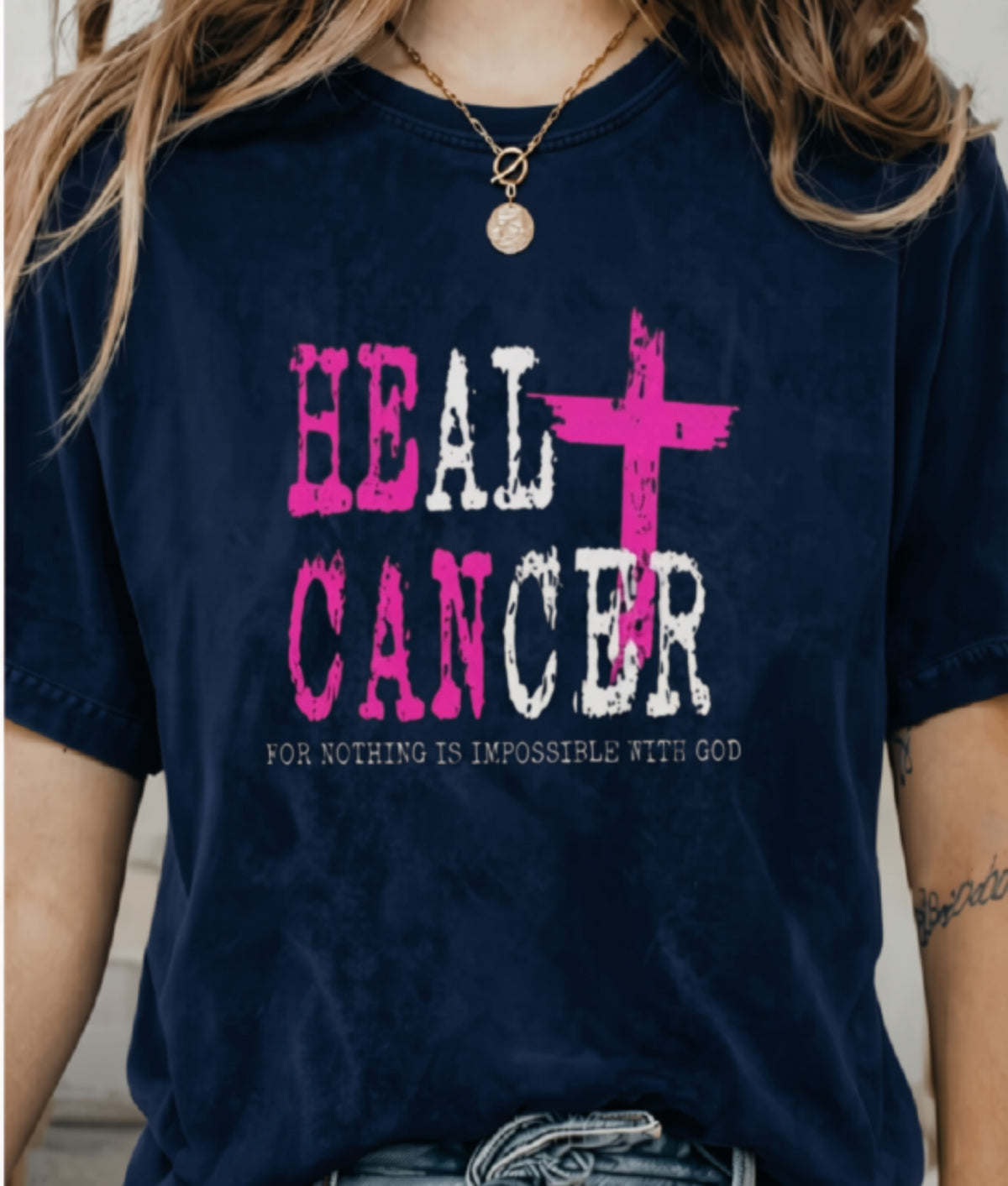 Heal Cancer Faith T-Shirt | Breast Cancer Awareness Tee