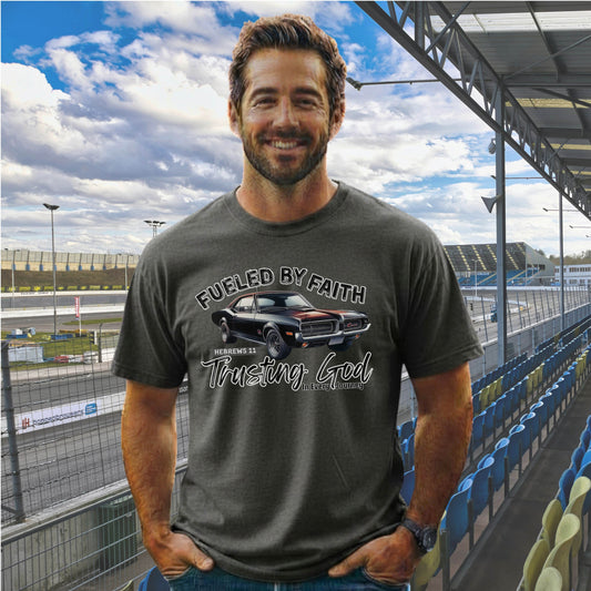 Fueled by Faith Mercury Cougar T-Shirt Trusting God | Hebrews 11 | Comfort Colors®