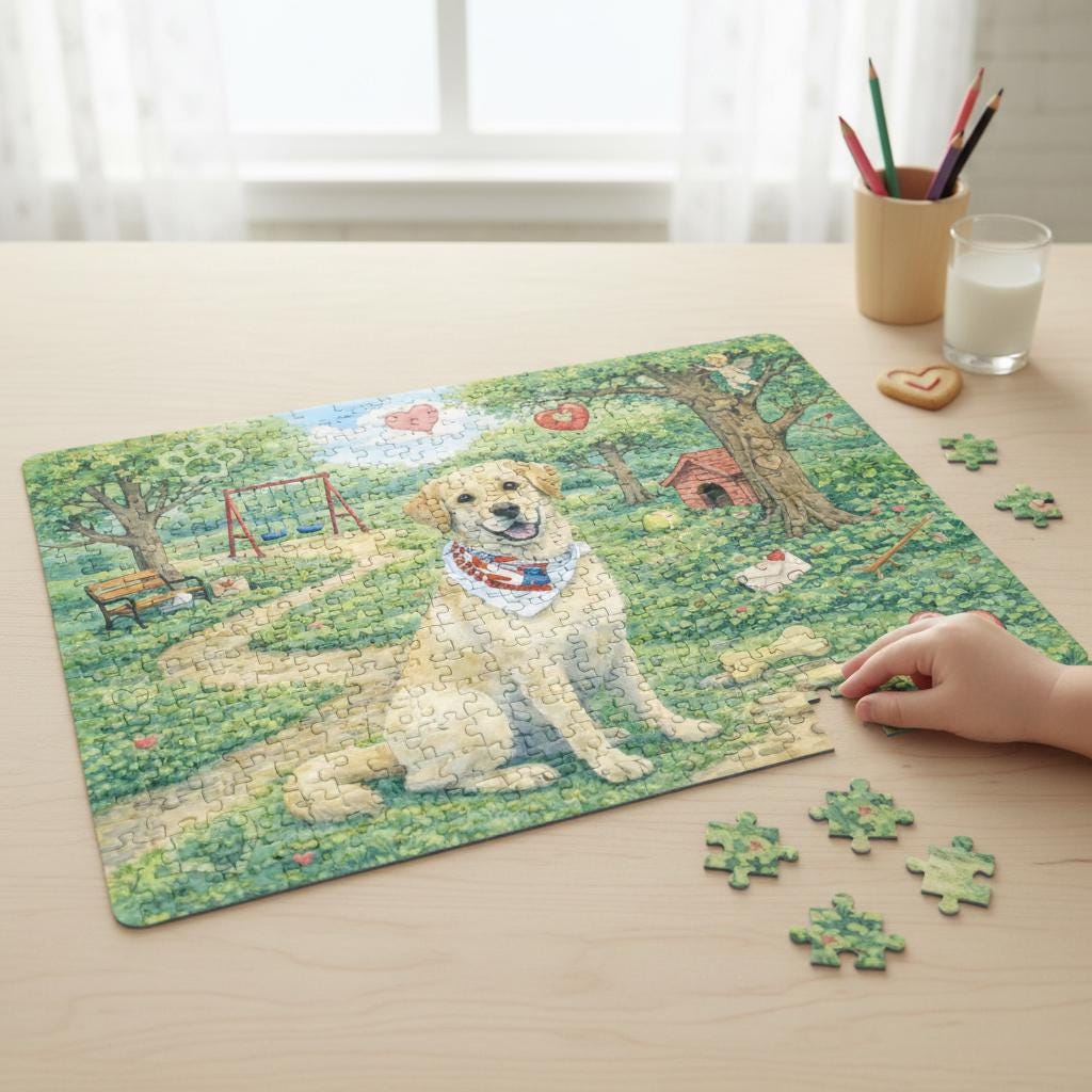 Dog I Spy Puzzle for Kids – 30 Piece Puppy Hidden Object Puzzle for Children Ages 4–10